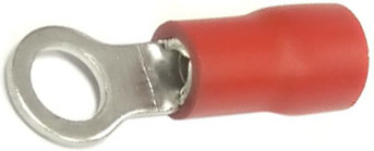 G051c Кольцо O 8x4,3мм обжим кабель 0,5-1,5мм2 RVS1.25-4 красный 