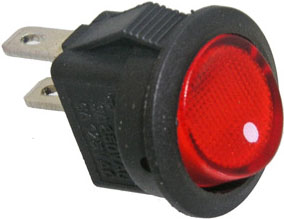 KR18 Выключатель MRS-101-2 on-off красный, ф20 мм, 
