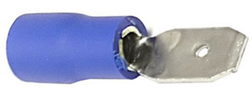 G024b Штекер ножевой 4,8 мм изол обжим 1.5-2,5мм2 MDD 2-187 синий 