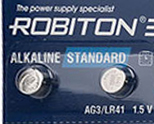 Элемент питания G03/392A/LR41/192 пуговичный ROBITON 1,5V