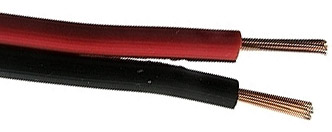 Провод ШВПМ 2х0.5 мм медь, двойной, красно-чёрный, до 42 в, цена за 10м
