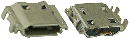 U48b Гнездо Micro USB B-7SAD1 REV SMD 7 pin вверх ногами, 