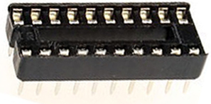 Панелька DIP-22 шаг 2.54 мм интервал 10,16 мм