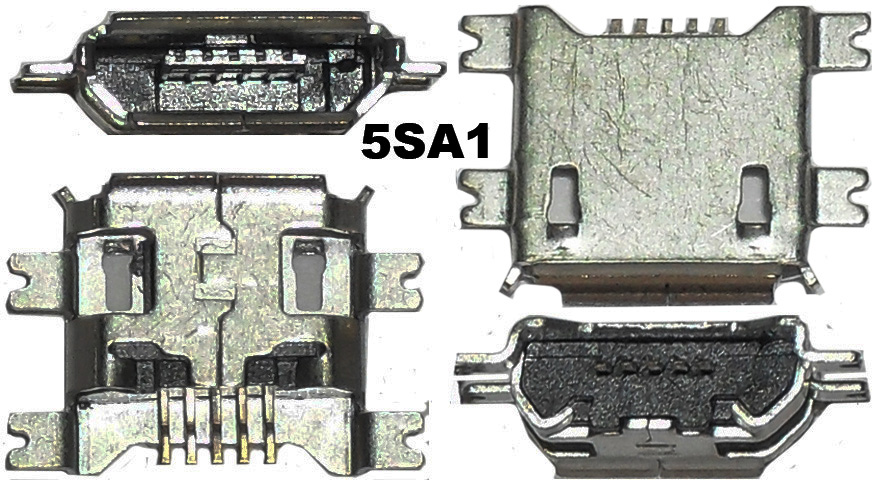 U12 Гнездо Micro USB B-5SA1 на плату (SMD) 