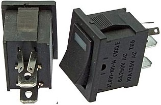 KR05e Выключатель KCD1-101-C3 -R/2P on-off 2pin, с подсветкой 1.8в (red) 17х12 мм, 