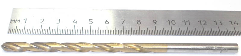 Сверло спиральное Ф5.8 мм полированное длинное СССР Цена за 1 шт.