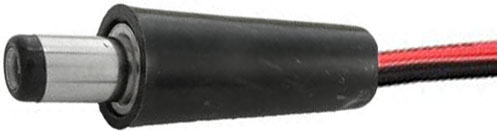H025a Шт. пит. DC 5,5х2,1 дл 9,5 мм карболит с проводом 1м 