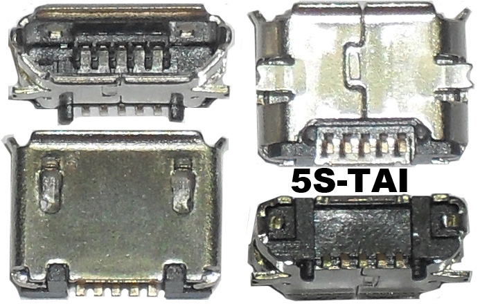 U06 Гнездо Micro USB B-5S-TAIVAN на плату (SMD) 