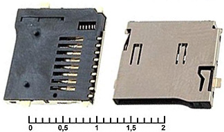 L80 Держатель карты памяти micro SMD карты 9pin ejector