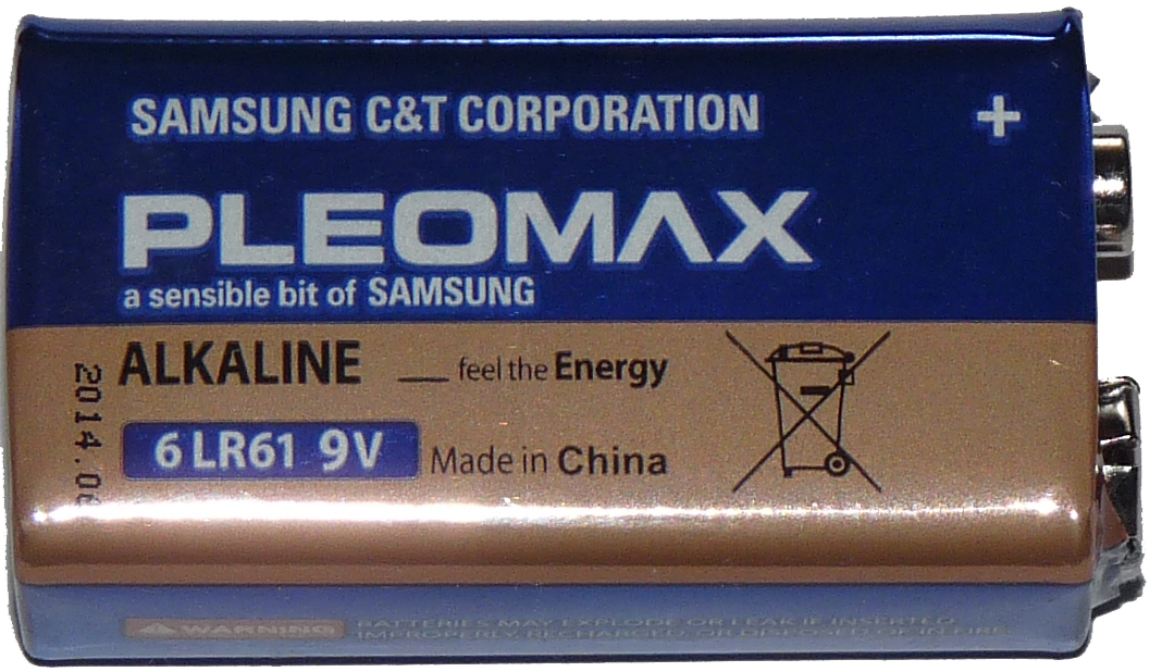Батарея щелочная PLEOMAX 6LR61 9v, 