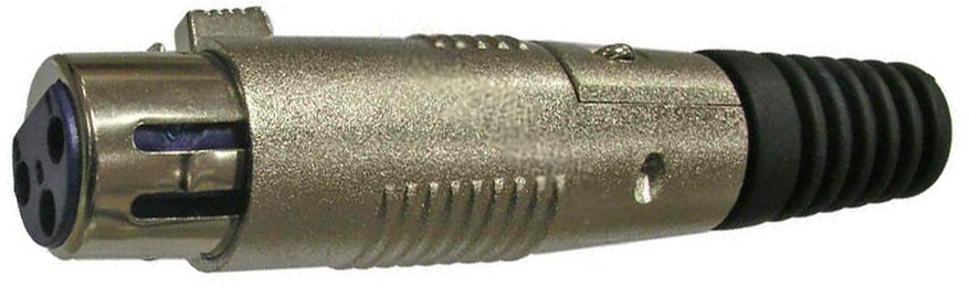 E25b Гнездо XLR 3-pin на кабель, прямой, винты никель /TD-358/ 