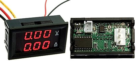 Вольтметр + амперметр цифровой DC 0-100v 0-10А RED, 