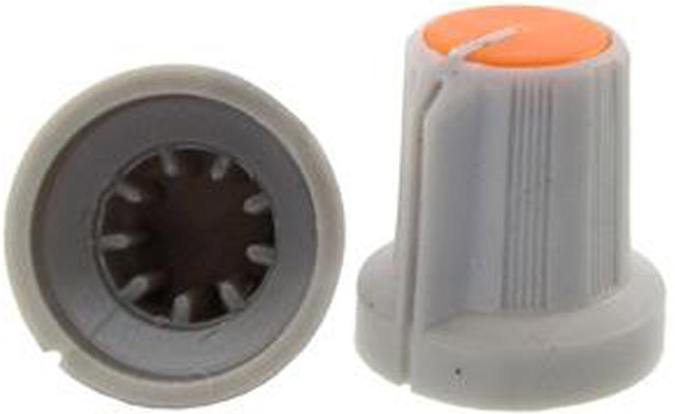 Ручка переменного резистора RR4836 круг 6 мм оранжевый 