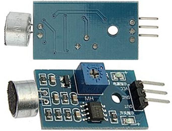 Модуль реле акустическое Sound-sensor Питание 4-6v. регулировка чувствительности, индикация. (Срабатывает при превышении определённого звукового уровня) 
