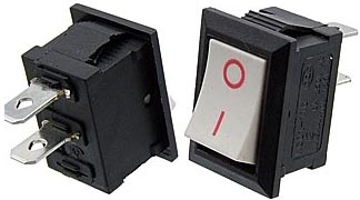 KR05a Выключатель KCD1-101-C3-W on-off 2pin 6а 250в 17х12 мм, 