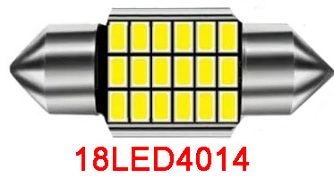 Лампа 101 T10-36mm, 24v 6сд3528, белые /11721 