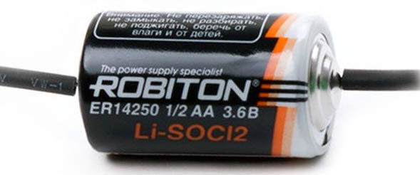 Элемент питания литиевый ROBITON ER14250AX 1/2AA с аксиальными выводами, 
