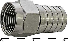 F016a F-коннектор (20мм) на кабель RG-6U обжим /F-C6P/ 