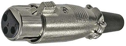 E25a Гнездо XLR 3-pin на кабель, прямой, винты никель /JD-393 = TD-393/ 
