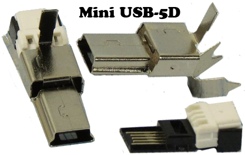 U81 Штекер Mini USB-5D на кабель, 