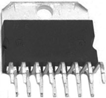 Микросхема TDA7375 DBS-15 2/4-канальный УМЗЧ 12(14)v, 4x7(12)W, 2x37(43)W 4 ома 