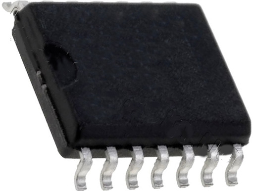 Микросхема TL074C SO-14 4-х канальный, малошумящий операционный усилитель с входным каскадом на полевых транзисторах 