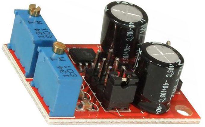 Модуль генератор прямоугольных импульсов NE555, регулируется частота и скваженность, 5-15в /EM-405/ 