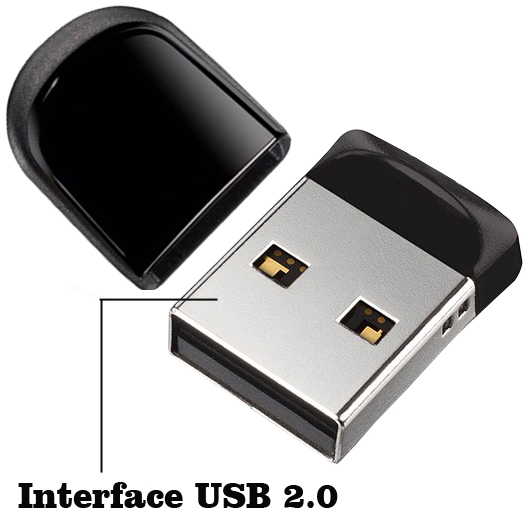 Флэш-накопитель информации USB 2.0 16 GB 23x12мм с чехл Чтение до 22 Mbit, запись до 7 Mbit