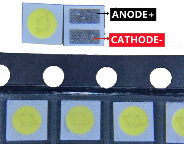 Светодиод SMD белый 3030 6v 2W (+ = -) EMC UFEI AOT PT30A66 