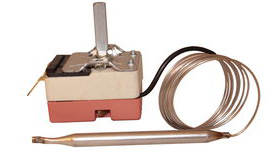 Терморегулятор для электрических духовок TR-124 30-110 °С, 250v 16A замкнутый, 27.5*35*43мм, 