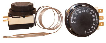 Терморегулятор для электрических духовок TR-121 0-60 °С, 250v 16A замкнутый/ разомкнутый, 28*36.5*45.5мм, 
