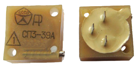 Резистор подстроечный 4,7к 1Вт СП3-39А многооборотный. 
