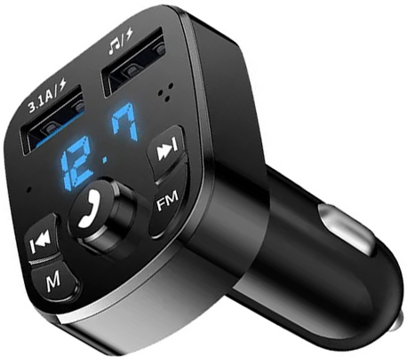 Авто FM модулятор с USB, BLUETOOTH, вольтметром, зарядкой 