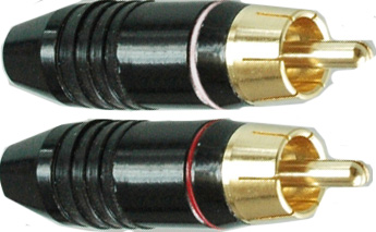 B11 Штекер RCA корпус Gold/Platinum, на кабель 6мм, цанга (1,110) 