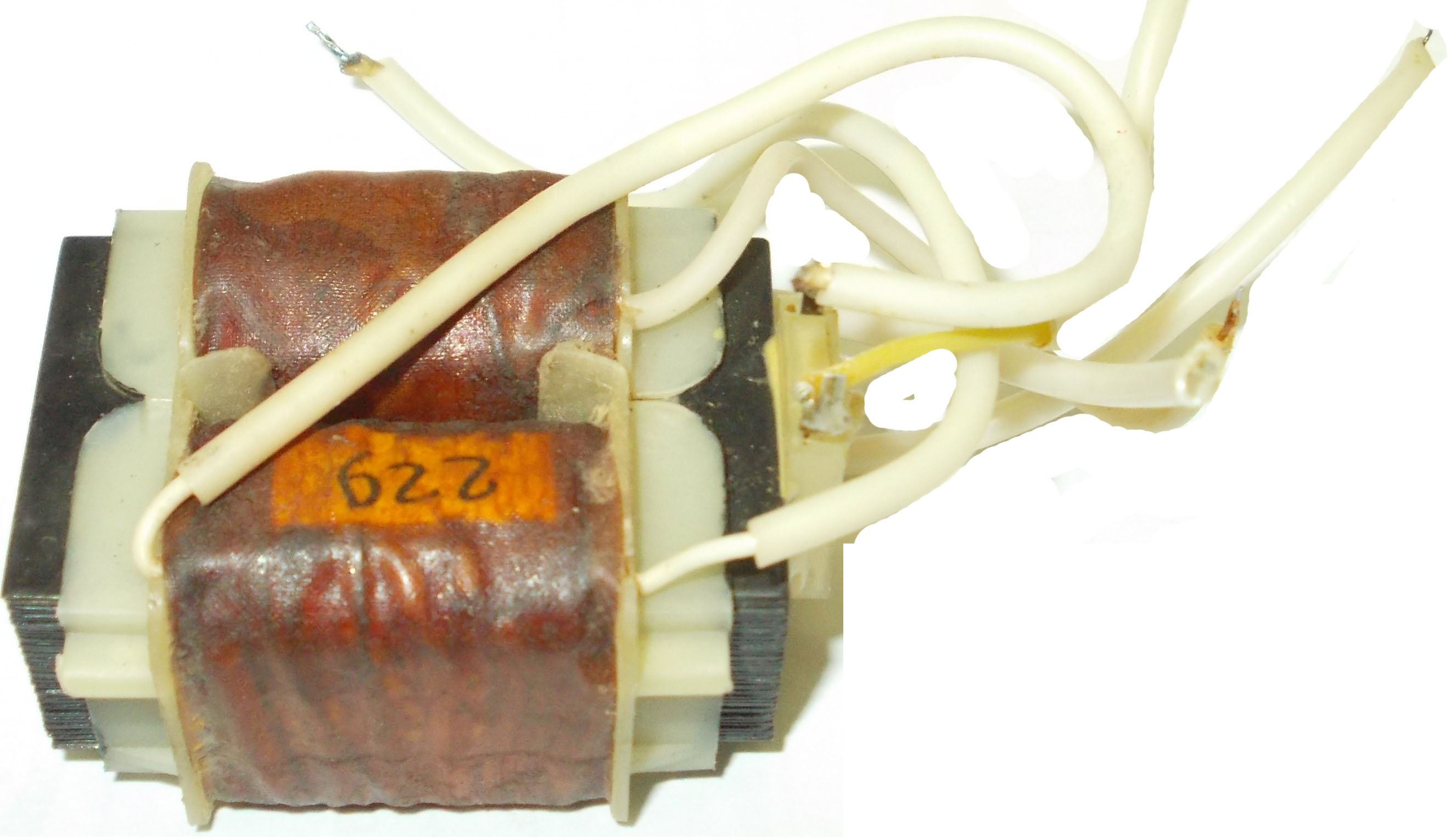 Трансформатор 220-> 6,3v 0,2A с термопредохранителем. СССР. 