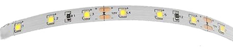 Светодиодная лента белая 6kK S2835*60шт 12v ip33, 13Lm/LED, Econom Class, 1м, 