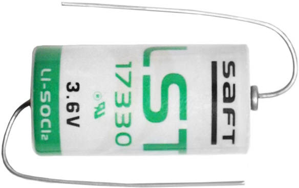 Элемент питания литиевый SAFT LS 17330 CNA 2/3A 3.6v с аксиальными выводами, 