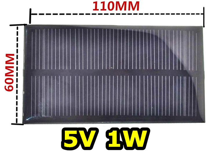 Солнечный элемент 5v 1W 110x60мм 