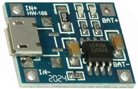 Плата контроллер для заряда литиевых аккумуляторов 3,7v TP-4056, вых. 5в 1A microUSB . Отключает аккумулятор автоматически / EM-826/ 