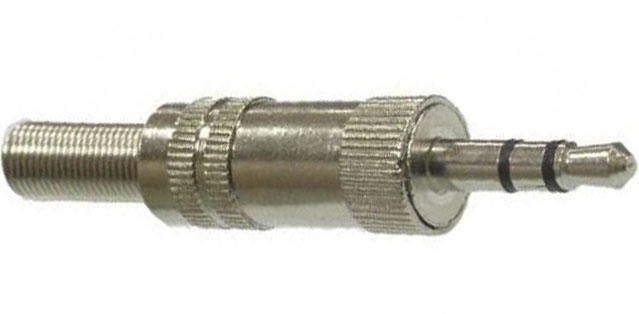 A18a Штекер Джек 3.5мм стерео, никель, на кабель до 6,5 мм /7-0018 / NP-44 