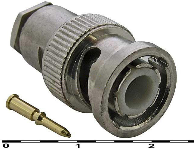 F024a Штекер BNC (CP-50) пайка, на кабель RG-59, 