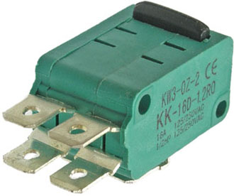 KP17 Микропереключатель MSW-08 (on)-(off) 6pin, сдвоенный, 20х28х16 мм, 