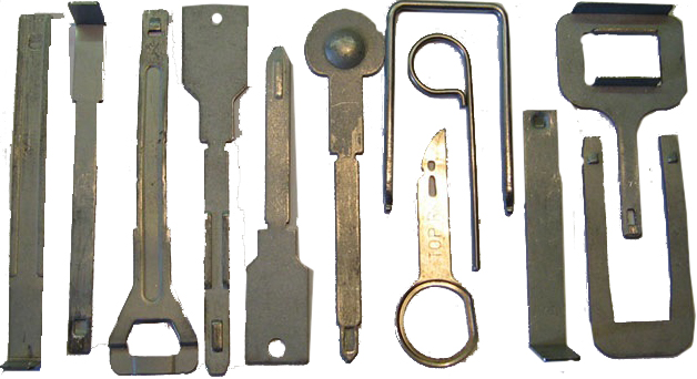 Ключи для демонтажа автомагнитол (комплект) в ассортименте 