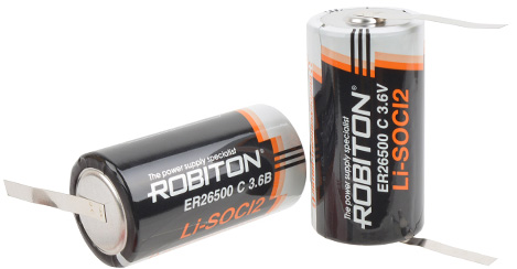 Элемент питания литиевый ROBITON ER26500-FT C 3.6v с лепестковыми выводами, 1шт. 