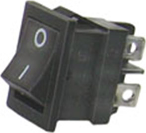 KR12 Выключатель KCD1-201-4-C3 B/4P On-Off 4 pin, пос 19x13мм, Габар. 21x15x29мм 