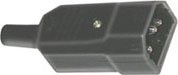 H003 Штекер AC 220в 10А 3 контакта, на кабель (AC-101/K2416). i-063+S70