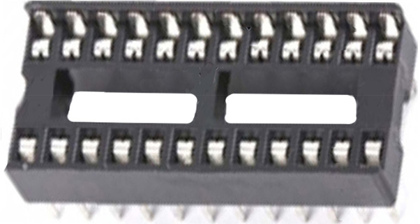 Панелька DIP-24 шаг 1.77 мм интервал 10,16 мм