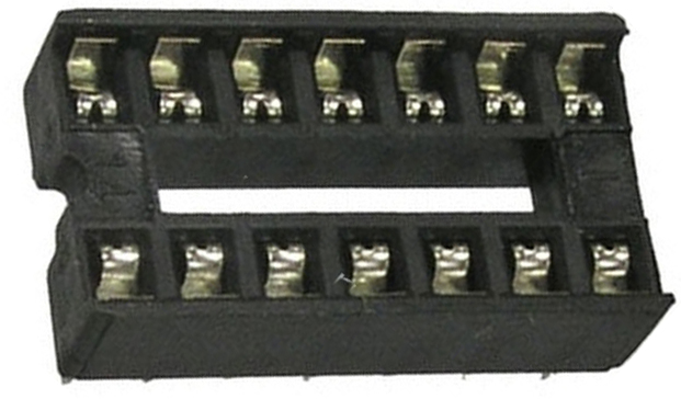 Панелька DIP-14S (SCS-14) шаг 2.54 мм интервал 7.62