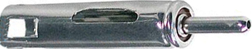 F040 Штекер антенный для автомагнитол, NI пайка+обжим (118) 