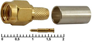 F082b  SMA SMA-C58Pgold   RG-58  